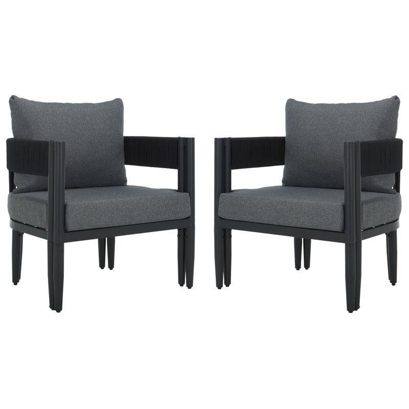 Viola Outdoor Dining Armchair, Gray