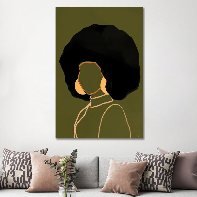 «Diana» par Bria Nicole - impression d'art graphique, H 60 po x l 40po x P 1,5 po, Toile tendue, Pas de tapis
