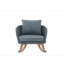 Chaise berçante minimaliste contemporaine 29,5 po avec coussins en polyester doux-1412300369-1412300397