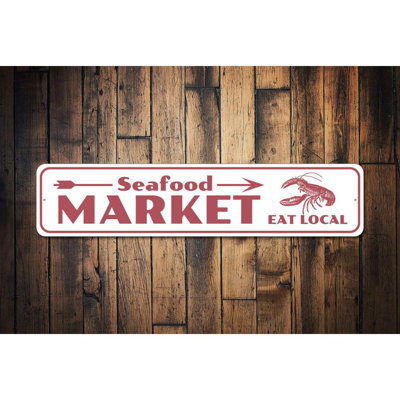Seafood Market Aluminum Sign