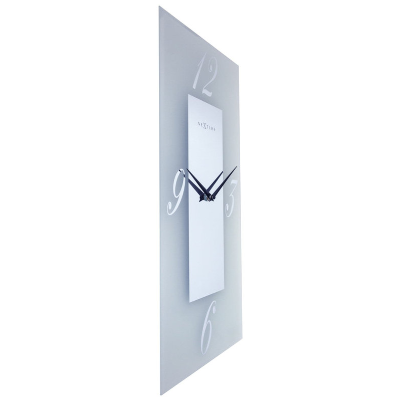 Frosted Glass and Mirror Wall Clock