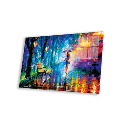 «Misty Umbrella On Plastique / Acrylique» par Leonid Afremov, peinture