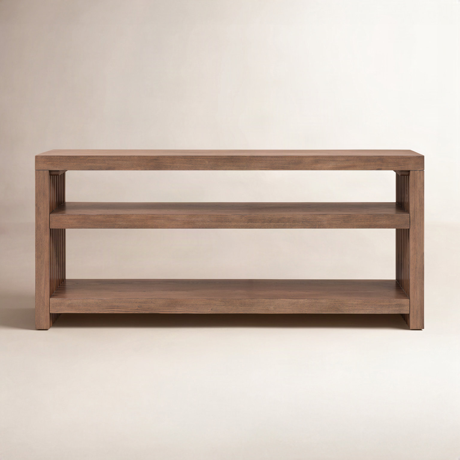 Finnian 64" Console Table, Dark Brown Wood
