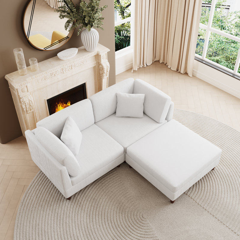Seemab Modular Corner Sofa, Beige
