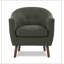 Fauteuil gris capitonné à 4 pieds Tadcaster-344223396