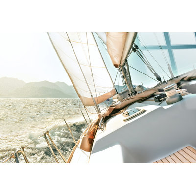 Sailing Serenity Frameless Tempered Glass Wall Art - 60" x 40"