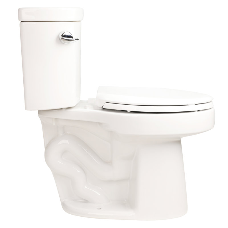 Deux toilettes 1,28, chasse d'eau siphonique 4,8, simple latéral, hauteur, blanc brillant 004 pour la salle de bain avec, 004, pièce d'installation