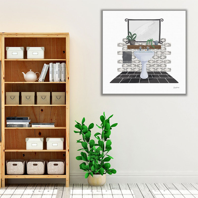 «Relaxing Bathroom I», reproduction d'art sur toile, H 40 po x l 40 po