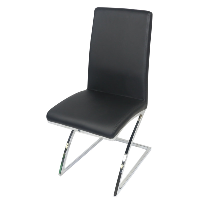 Chaise parsons rembourrée Hussain, Noir