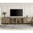     Sideboard Cabinet With 2 Drawers, 4 Glass Doors And 4 Wood Doors, Vintage Wood Grain Design, Buffet Cabinet With Storage, Grey Wash-2004098826
