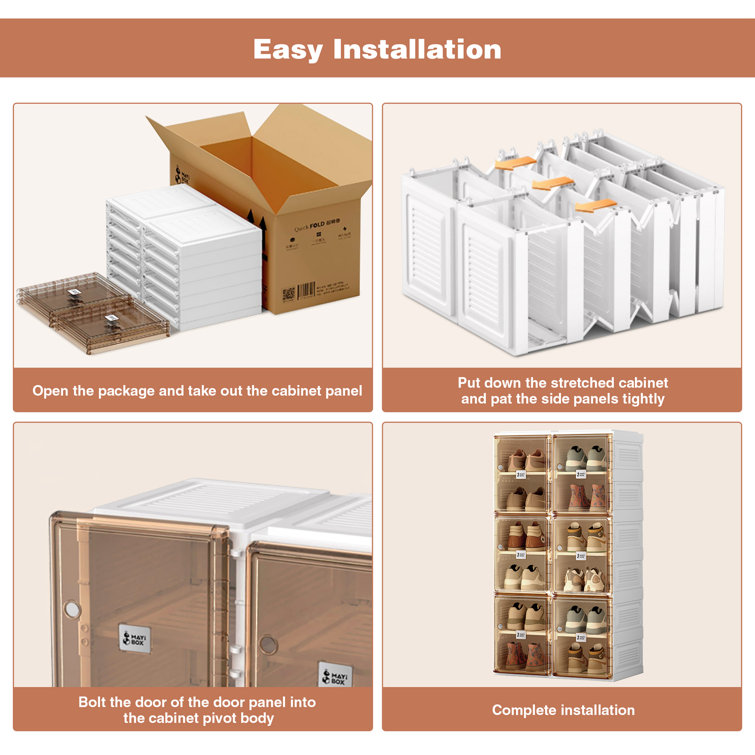 Mabiya 12 Pair Shoe Storage Cabinet Rebrilliant