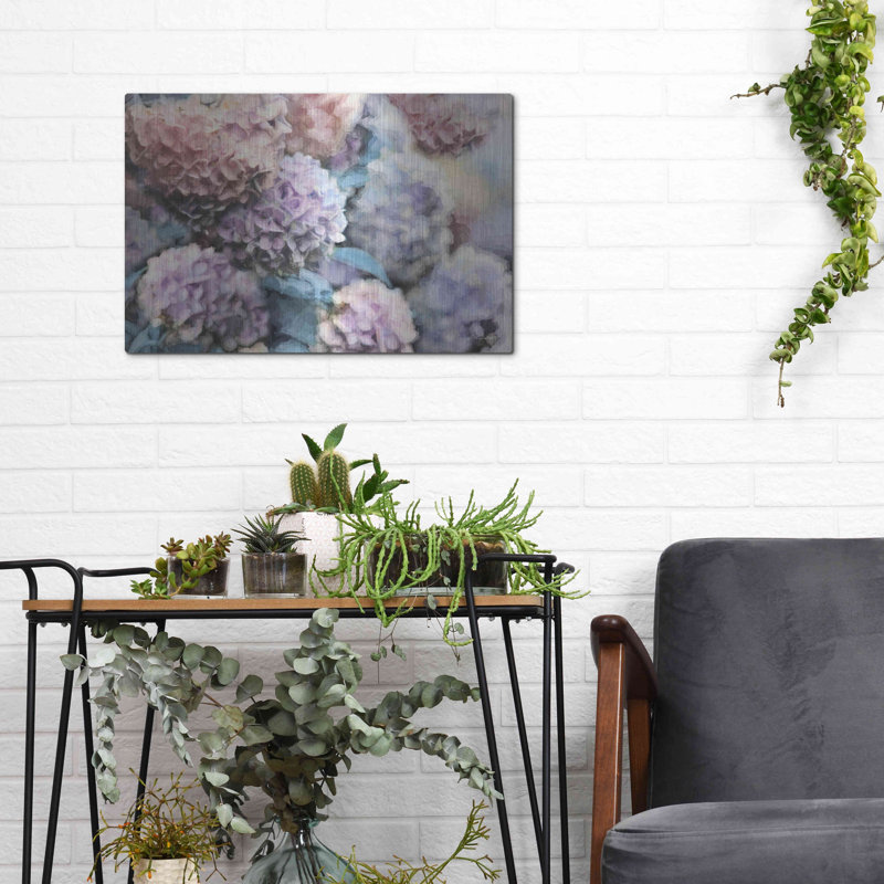 «Hydrangeas Abstract» par Lori Deiter, H 12 po x l 16 po