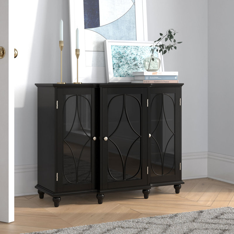 Console buffet en bois rustique avec rangement