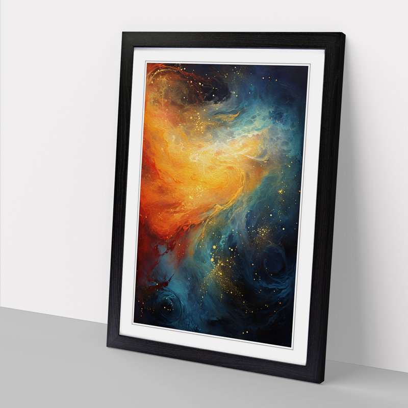 Single Picture Frame Print on Wood, Black Framed, 46cm H x 34cm W