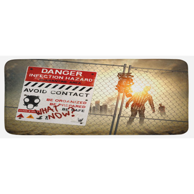 Modern & Contemporary Solid Color Polyester Kitchen Mat