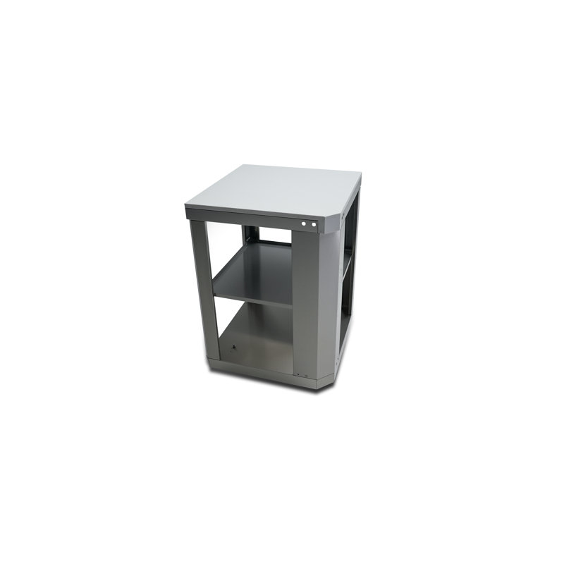 Module de coin pour îlot de cuisine en acier inoxydable en forme de L à 90 degrés de Mont Alpi l 25 po x P 25 po x H 35 po avec comptoirs en granite pour série Original / Noir / Deluxe MAi400 / MAi805 / MAi400-D / MAi805-D / MAi400- Garantie à vie BSS / MAi805-BSS +