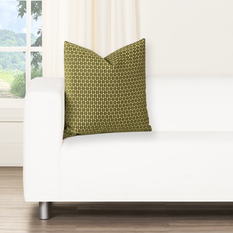 Coussin décoratif, Vert, Carré 16 po, Polyester