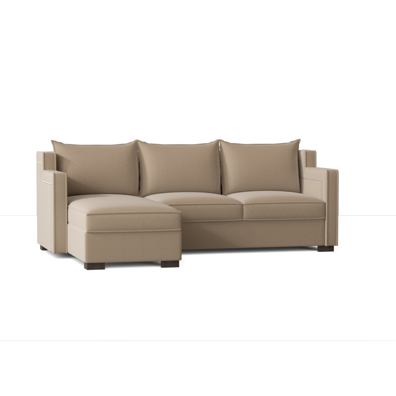 Parker Upholstered L-Shaped Sectional Left Hand Facing, Tess Sisal, Mossy Gray