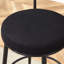 Chaises de bar ergonomiques en tissu noir