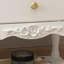 Table de chevet blanche à deux tiroirs-1173914161