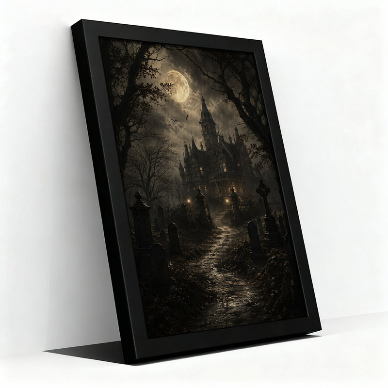 Art mural victorien sur toile Halloween, H 30 po x l 20 po