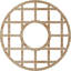 Médaillon de plafond en bois ajouré de 20 po x P 7 1/4 po x T 1/4 po Noyer-63412276-63412257