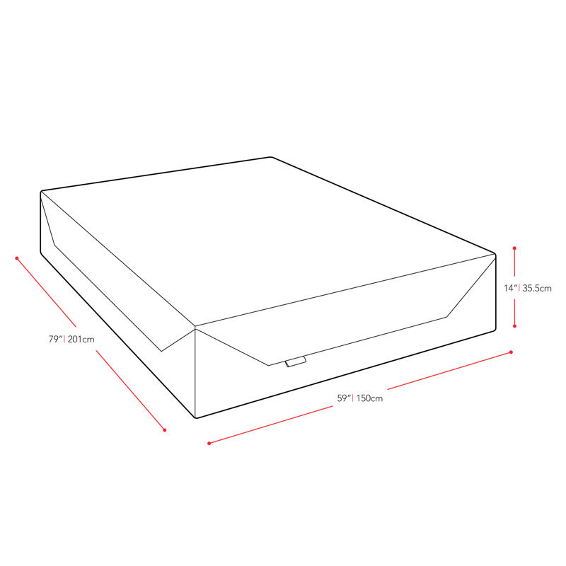 Matelas en mousse viscoélastique gélifiée 14 ", Grand