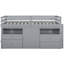 Lit mezzanine simple gris avec 4 configurations, sous l'armoire, tablettes - 4 tiroirs robustes et peu encombrants, armoire et étagères gérées-130079095