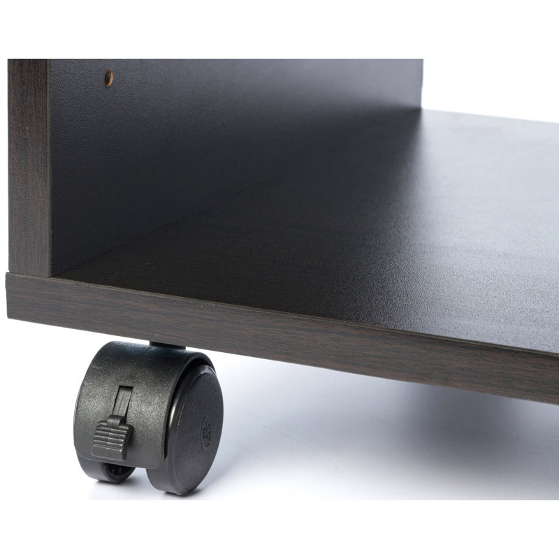 19'' H x 15.75'' W Printer Stand with Wheels, Black