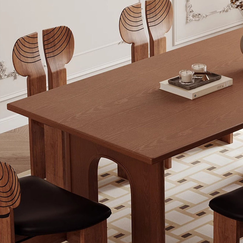 Ensemble de table rectangulaire en bois massif de style français, H 29,52 po x L 55,11 po x l 31,49 po