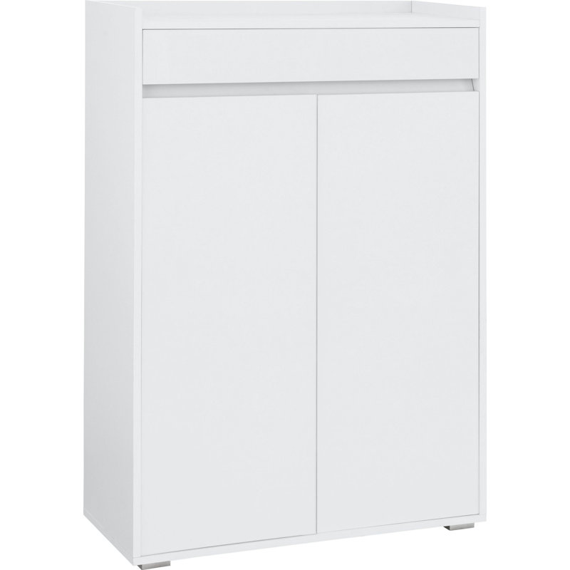 18 Pair Shoe Storage Cabinet, White