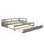 Lit de jour extensible avec couchette, lit de jour en bois avec couchette-1061404240