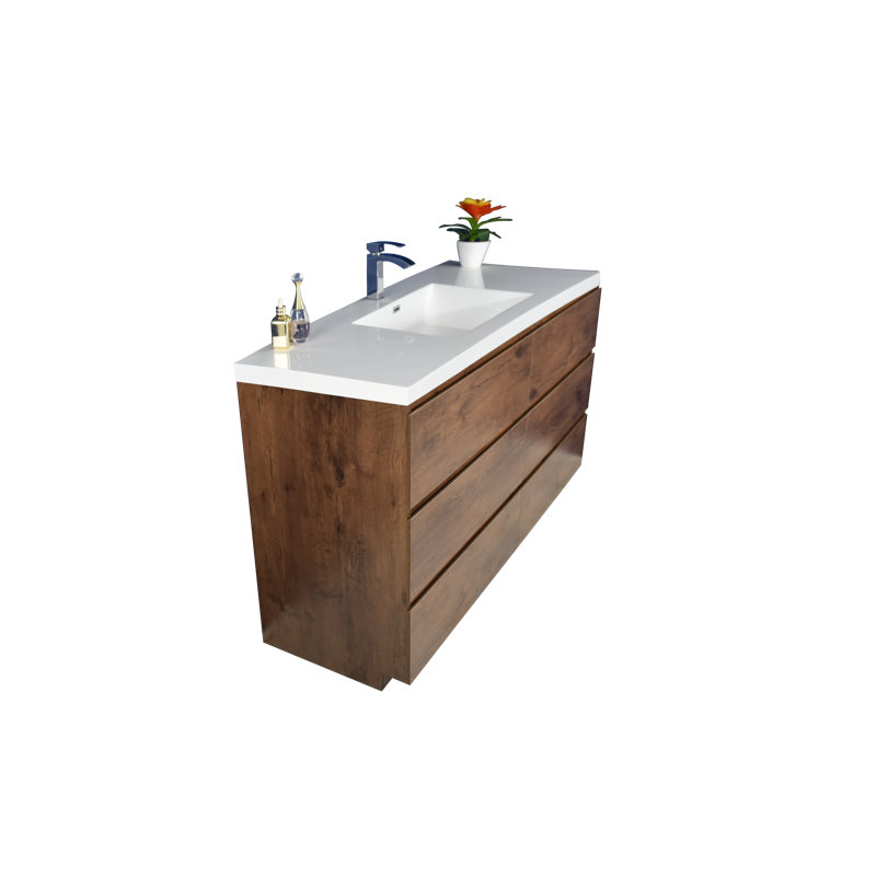 Ensemble de meuble-lavabo simple 59 po Hargrave, Bois de rose