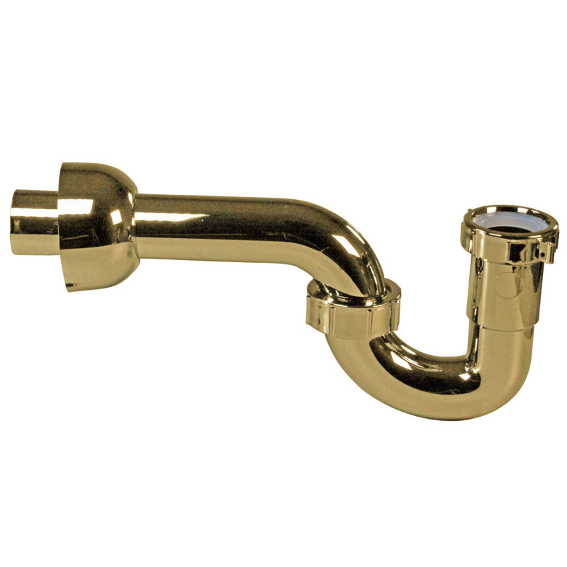 Polished Brass Decorative ABS P-Trap for Water Supply