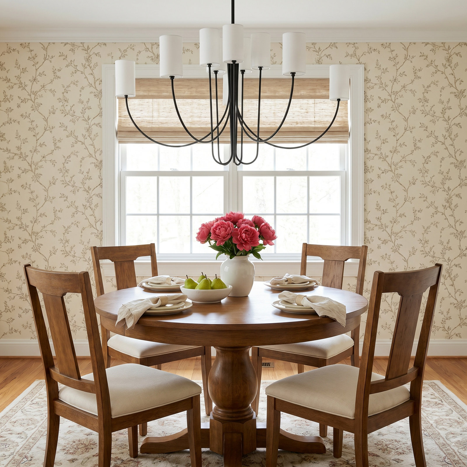 10 - Light Chandelier, Old Bronze