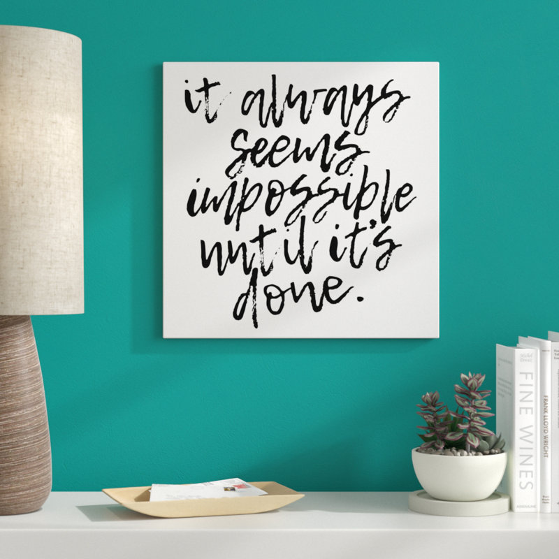 Reproduction d’art sur toile « it always is impossible II » par Marmont Hill, H 18 po x l 18 po x P 1,5 po