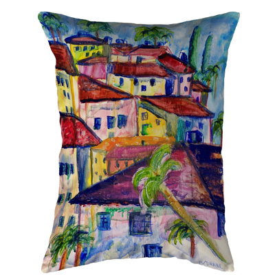 Outdoor Reversible Throw Pillow
