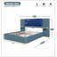 Lit plateforme rembourré avec panneau, coins arrondis anticollision, cadre stable, sommier non requis, montage facile-361775516-361775586