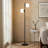 Sphere 65 in. Modern LED Energy-Efficient Floor Lamp with 2 Glass Globe Shades-718980666