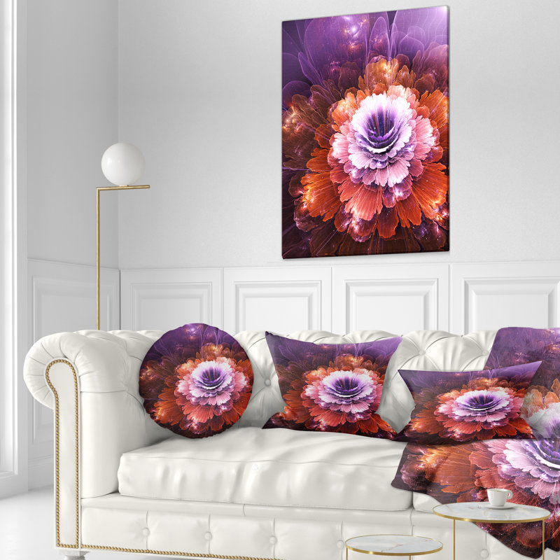 Abstrait fleur rose fractale abstraite - imprimé floral