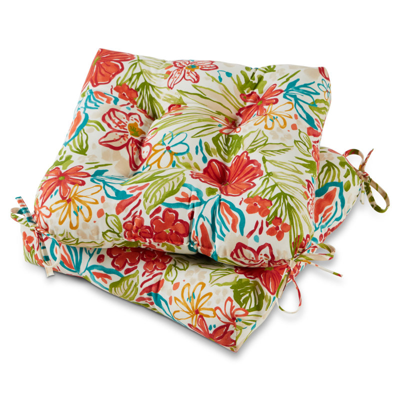 Coussin de chaise de salle à manger d'extérieur Shipton, 2, Brise florale