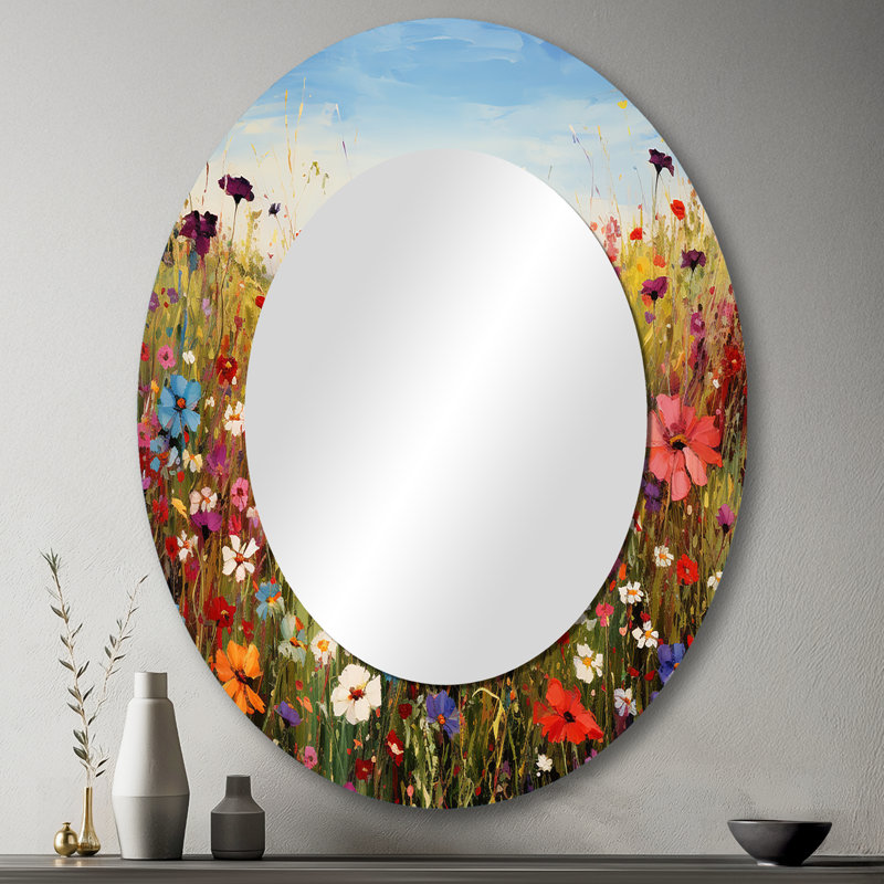 Manderly - Floral Metal Mirror, 43" x 33"