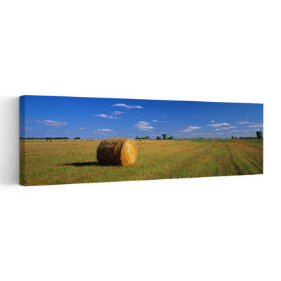 Hay Bales South Dakota USA by David L Brown - Wrapped Canvas Panoramic Print