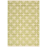 Maze Wool Trellis Area Rug in Moss
