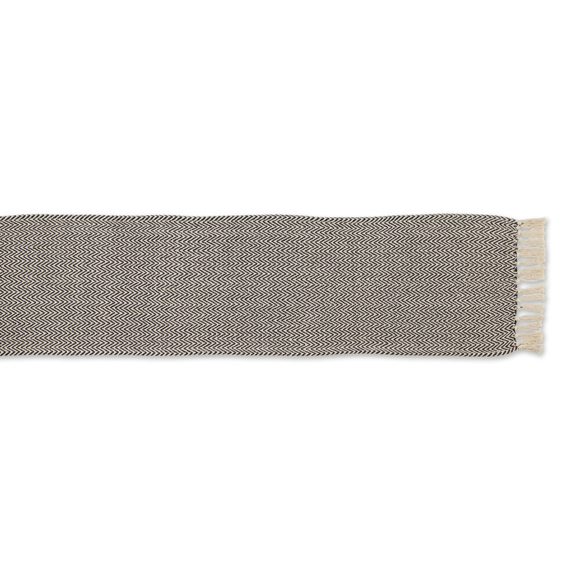 Desta Solid Table Runner, Black,  72'' x 15'' 