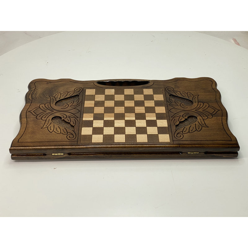 A & E Millwork Ltd Solid Wood Checkers and Backgammon