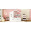 Lit simple en bois avec lit gigogne en bois, conception moderne pour enfants avec tablette de rangement, blanc (ancien SKU HL000094AAK)