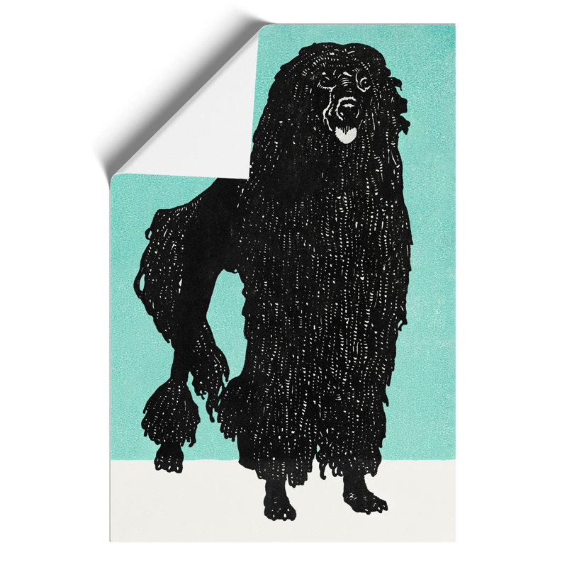 Poodle by Moriz Jung - Unframed Painting, 30cm H x 21cm W x 0.1cm D