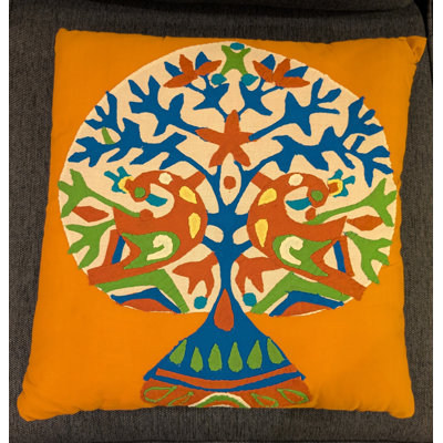 Embroidered Throw Pillow