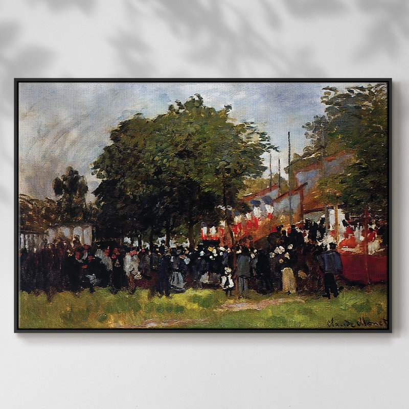 Festival à Argenteuil, 1872, Noir, H 17 po x l 25 po x P 2 po